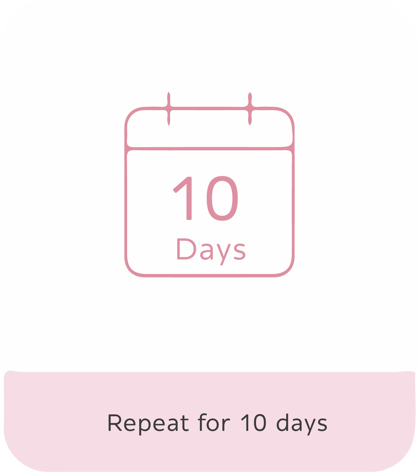 How to use product - Fourth step: Repeat for 10 days